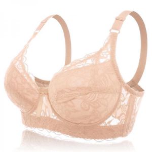 Goshop Push Up Full Lace Adjustable Deep Plunge Thin Bra