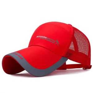 Goshop Men Sunshade Casual Mesh Cap Thin Breathable Baseball Cap Outdoor Summer Long Sun Hat