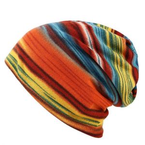 Goshop Women Cotton Colorful Multifunctional Beanie Hat Scarf Casual Windproof Double Layers Cap Collar