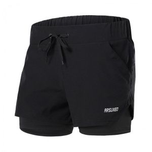 Goshop מכנסיים ARSUXEO Men&#039;s 2-in-1 Sports Running Shorts Quick-dry Breathable Soft Fitness Gym Yoga Cycling Short Pants