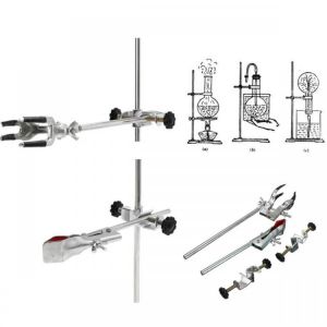 Goshop ציוד מעבדה Laboratory Stands Support Lab Clamp Flask Clamp Condenser Clamp Stand Four Prong Extension Flask Clamp