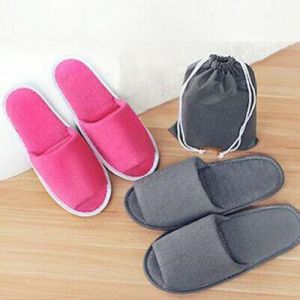 Goshop נעלי נשים Unisex Disposable Guest Slippers Travel Hotel SPA Slipper Shoes Household Supply