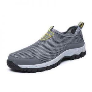 Goshop נעלי גברים Men Hard-Wearing Sneakers Adult Mesh Casual Shoes Non-slip Breathable / 39-48