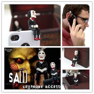 SAW 3D Jigsaw Puppet Doll Anti Dust JACK Cap Plug 3.5mm Plug for Phone