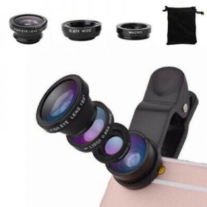 3 In 1 Fish Eye Lens Wide Angle 0.67X Macro Fisheye Lens Zoom For Samsung ZTE LG