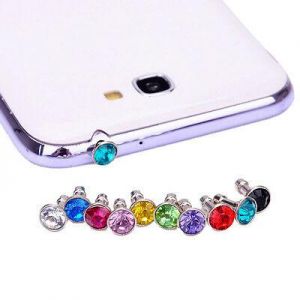 10X Anti Dust Crystal Cap Earphone Jack Plug Stopper For Cell Phone 10*3.5M.ec