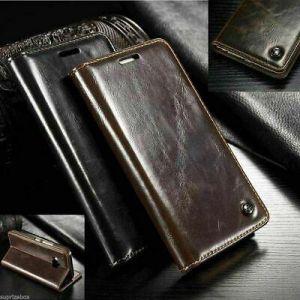 Leather Case for iPhone 11 XR 6S 7 8 SE20 XS 12 PROMAX Real Wallet Folio Flip UK