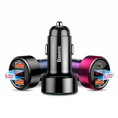Goshop מטענים וכבלים Baseus 45W Dual USB Ladegerät KFZ LKW Auto Ladeadapter Zigarettenanzünder Type C